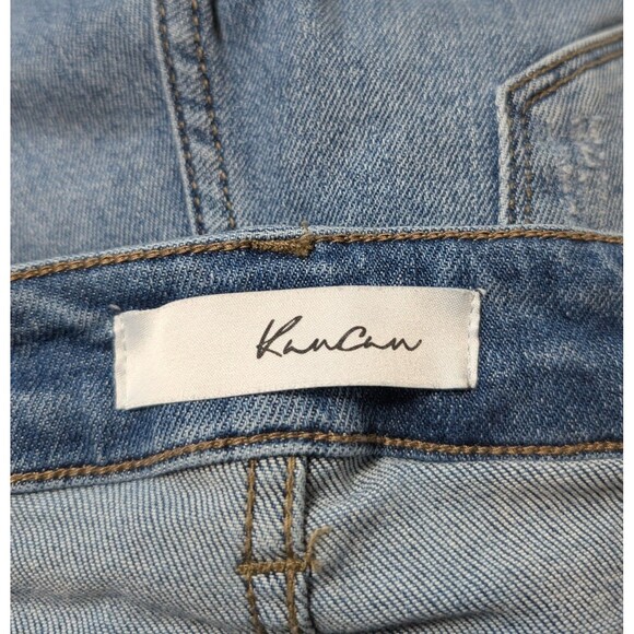 Kancan Blue Jeans Size 29X32 Flare High Rise Distressed Stretch - Picture 7 of 11